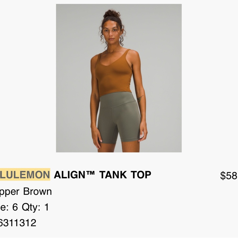 lululemon athletica Brown align top